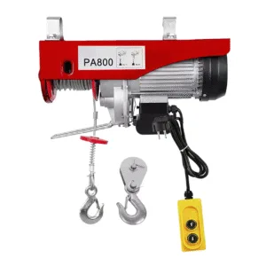 Diferencial Eléctrico (Winche) 1200W-110V 400/800 Kilos 12Mt Pa800B Roja