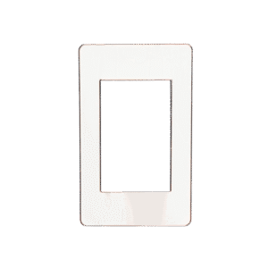 Tapa Blanca Borde Cromado Cuadrada