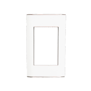 Tapa Blanca Borde Cromado Ovalada